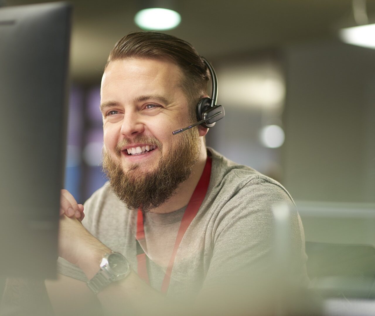 man met headset