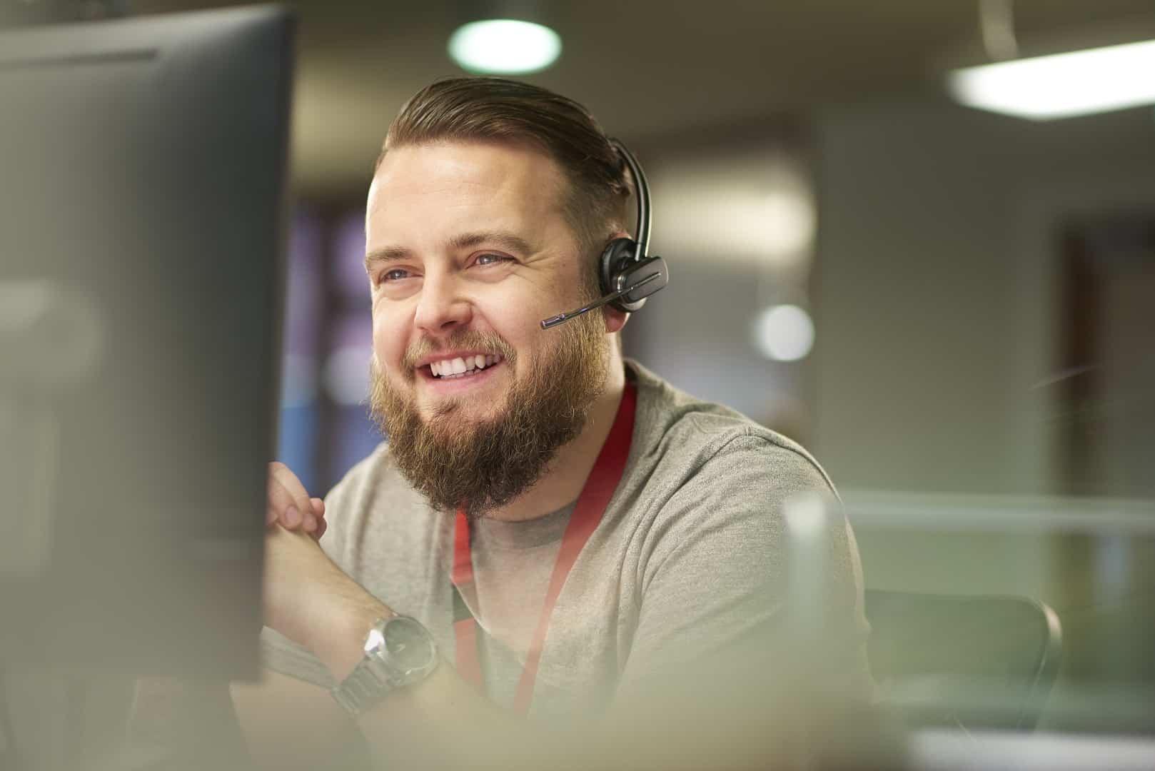 man met headset